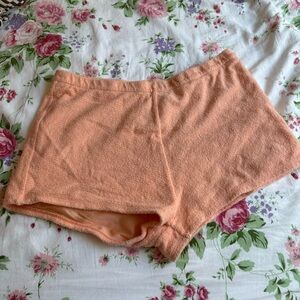 Peach terry shorts